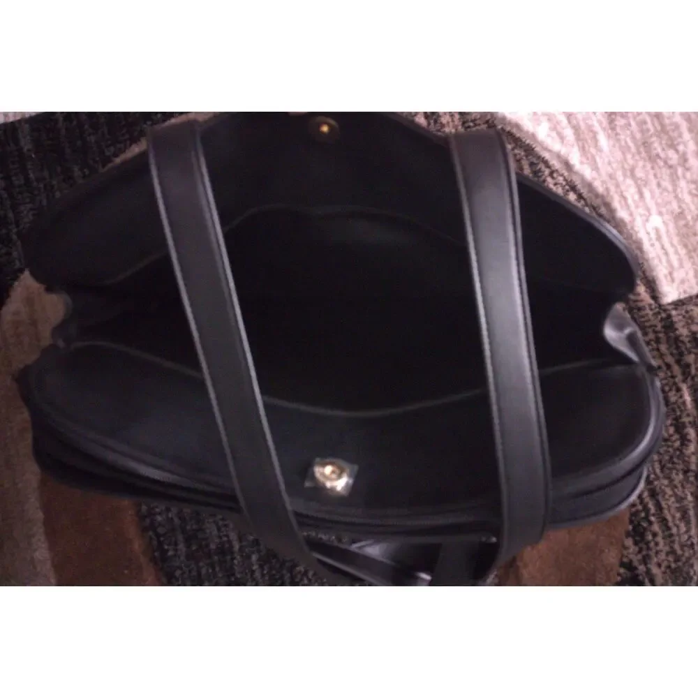 Lord & Taylor Messenger Bag Briefcase Genuine Leather Zip Compartments NWOT - Picture 8 of 11